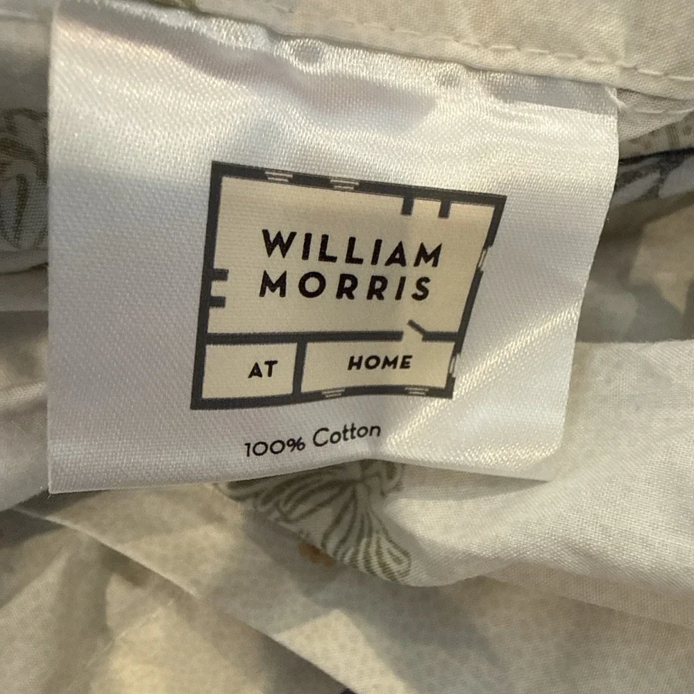 William MORRIS & CO. QUEEN Duvet Cover, 2 Cases WOODLAND WEEDS Blue green Floral
